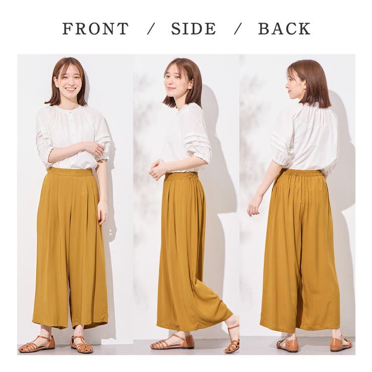＊美品＊エラ♡ワイドパンツ　スカラップ Elura パンツ シャリサラワイドパンツ「低身長サイズあり