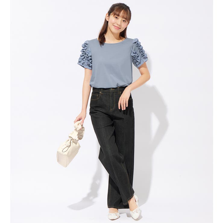 袖フリルひんやりカットソー | alotta | 詳細画像6 