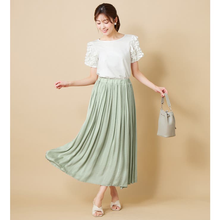 袖フリルひんやりカットソー | alotta | 詳細画像7 