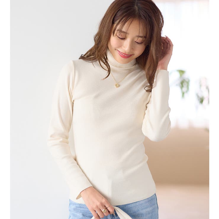 もっちりタッチタートルネックニット | alotta | 詳細画像16 