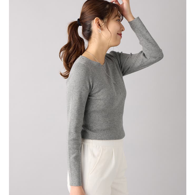 もっちりタッチクルーネックニット | alotta | 詳細画像9 