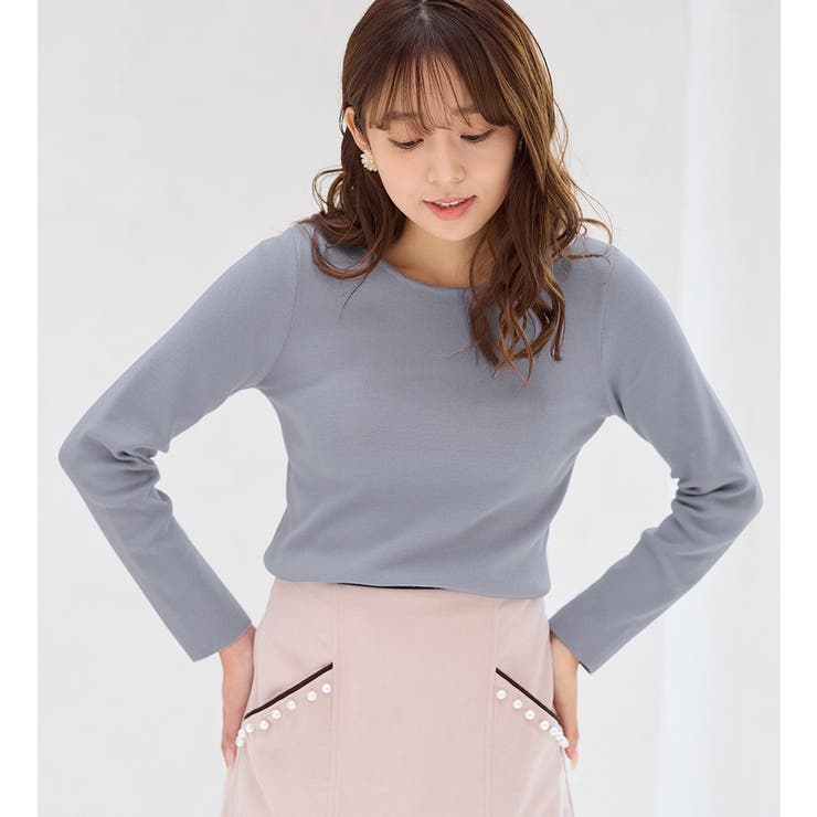 もっちりタッチクルーネックニット | alotta | 詳細画像12 