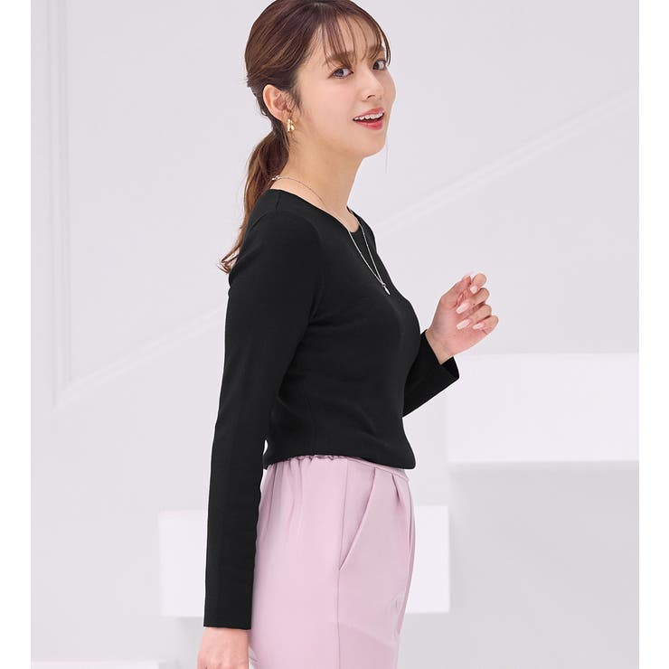 もっちりタッチクルーネックニット | alotta | 詳細画像20 