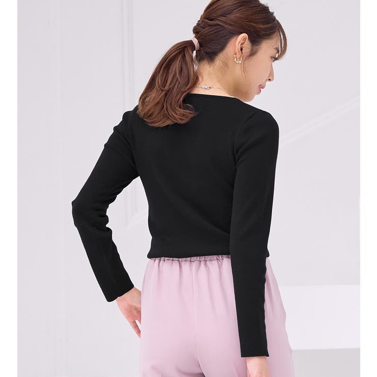 もっちりタッチクルーネックニット | alotta | 詳細画像21 