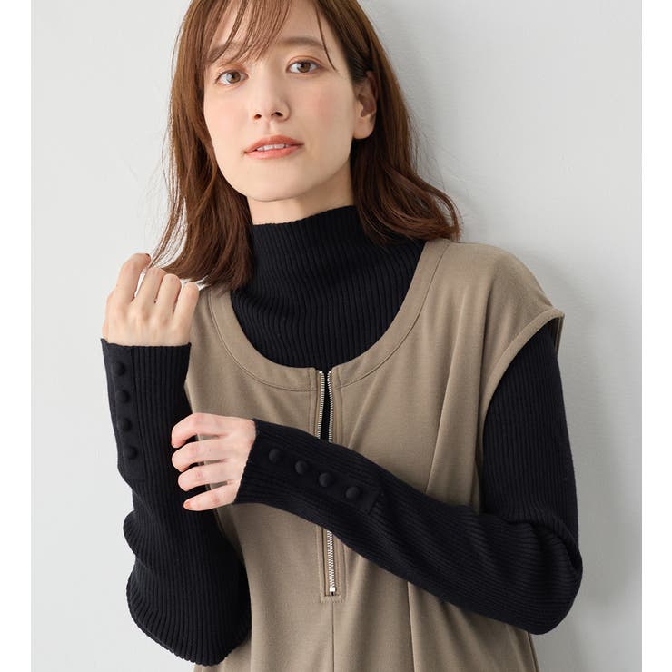 洗えるもちもち袖ボタンリブニット | Viola e Viola | 詳細画像21 