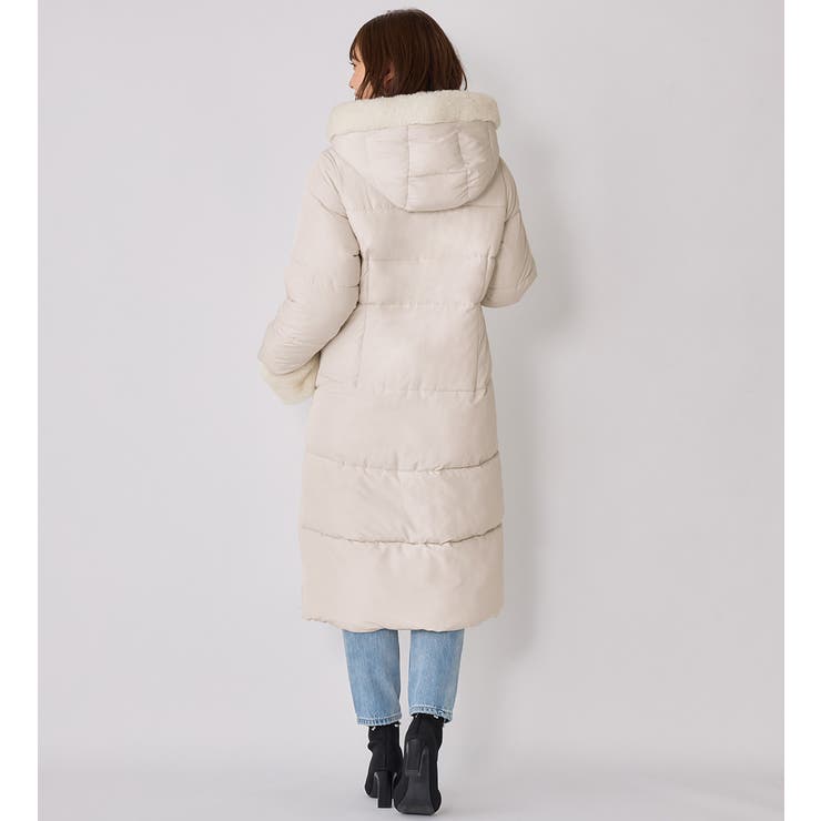 ファー付フェイクダウンロングコート | alotta | 詳細画像19 