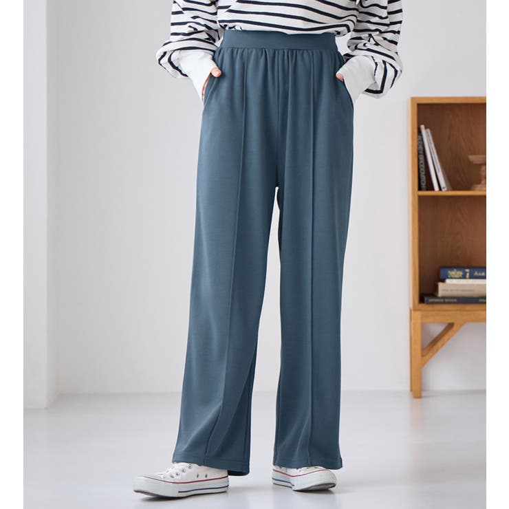 ブルー | 楽ちんきれい美脚ストレートパンツ | Viola e Viola