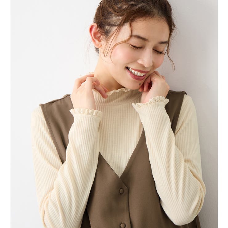 温リブ衿レースプチハイネックプルオーバ | Viola e Viola | 詳細画像17 
