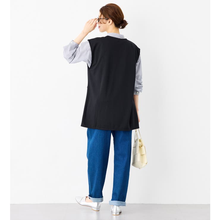 Ｖネックポケット付きロングベスト | Viola e Viola | 詳細画像15 