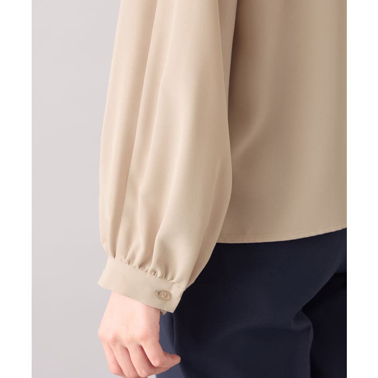 袖２ＷＡＹビジュー釦衿タックブラウス   | alotta | 詳細画像11 