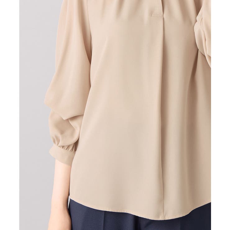 袖２ＷＡＹビジュー釦衿タックブラウス   | alotta | 詳細画像14 