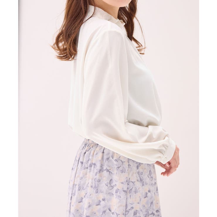 袖２ＷＡＹビジュー釦衿タックブラウス   | alotta | 詳細画像20 