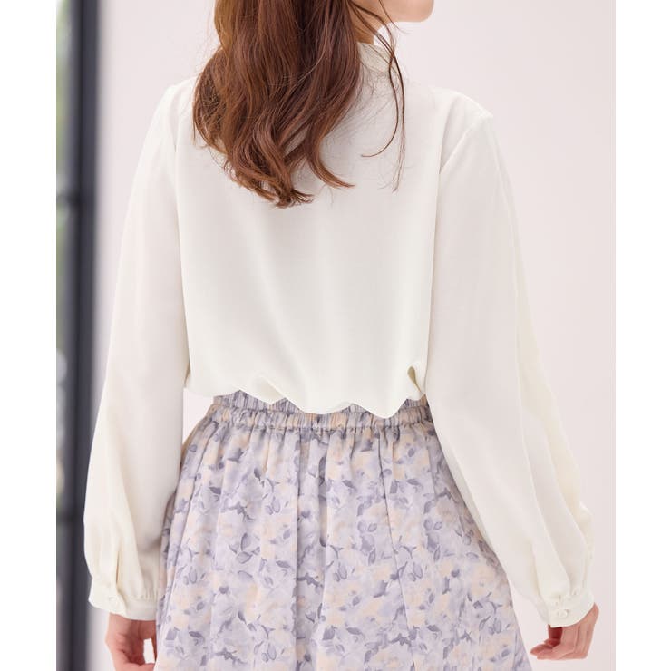 袖２ＷＡＹビジュー釦衿タックブラウス   | alotta | 詳細画像21 