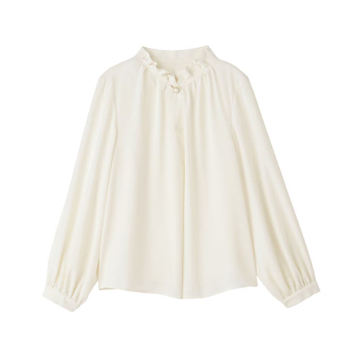 袖２ＷＡＹビジュー釦衿タックブラウス   | alotta | 詳細画像22 