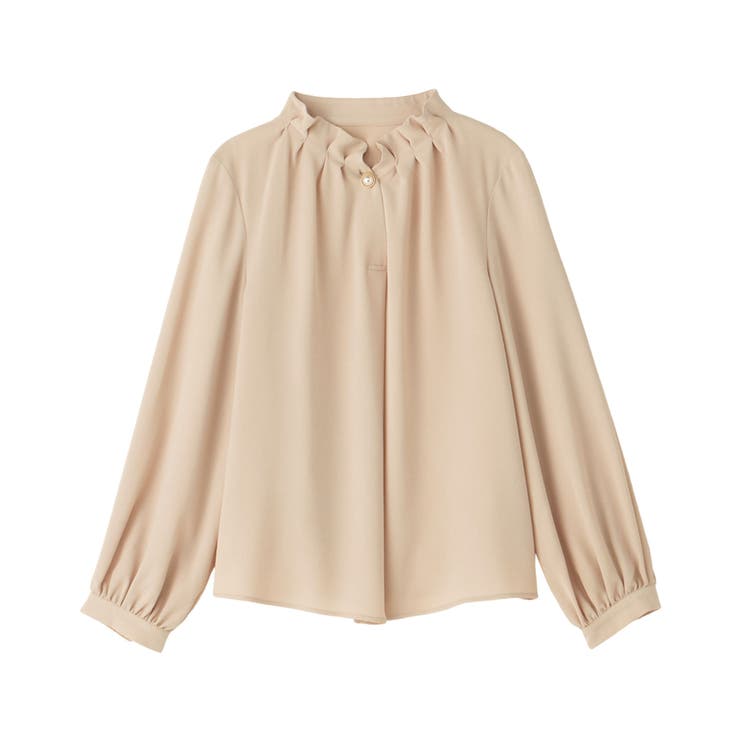 袖２ＷＡＹビジュー釦衿タックブラウス   | alotta | 詳細画像24 