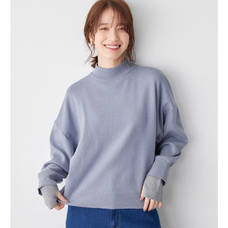 洗えるもちもちレイヤード風ドルマンニット | Viola e Viola | 詳細画像8 