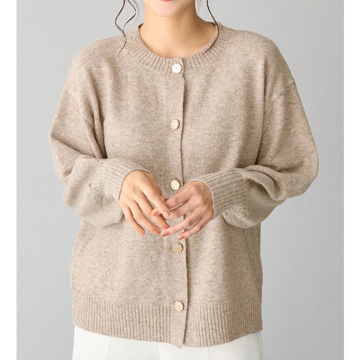 グレージュ | 洗える！ふんわりタッチカーディガン | alotta