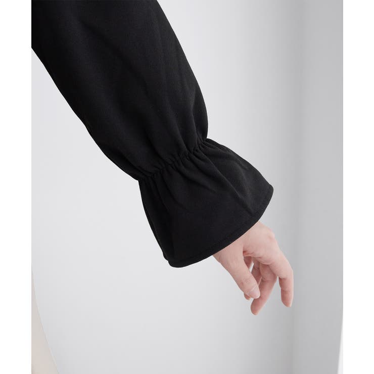 【裏起毛】キャンディースリーブハートネックブラウス | alotta | 詳細画像6 