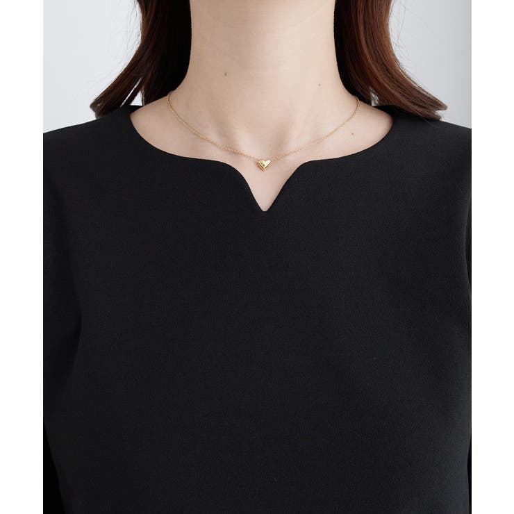 【裏起毛】キャンディースリーブハートネックブラウス | alotta | 詳細画像7 