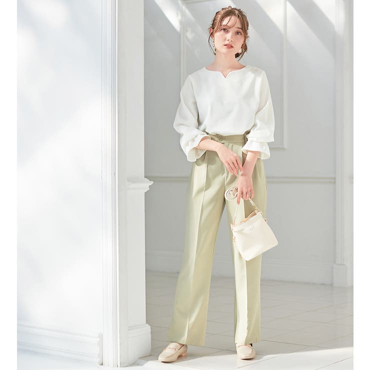 【裏起毛】キャンディースリーブハートネックブラウス | alotta | 詳細画像22 