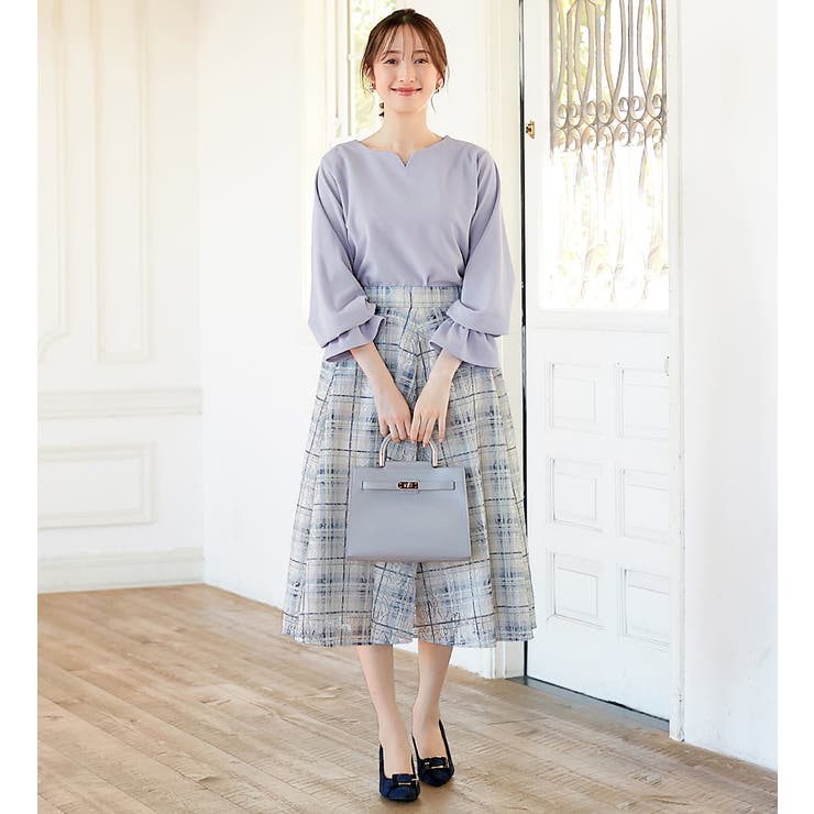 【裏起毛】キャンディースリーブハートネックブラウス | alotta | 詳細画像33 