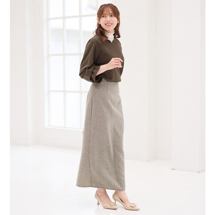 【裏起毛】キャンディースリーブハートネックブラウス | alotta | 詳細画像41 