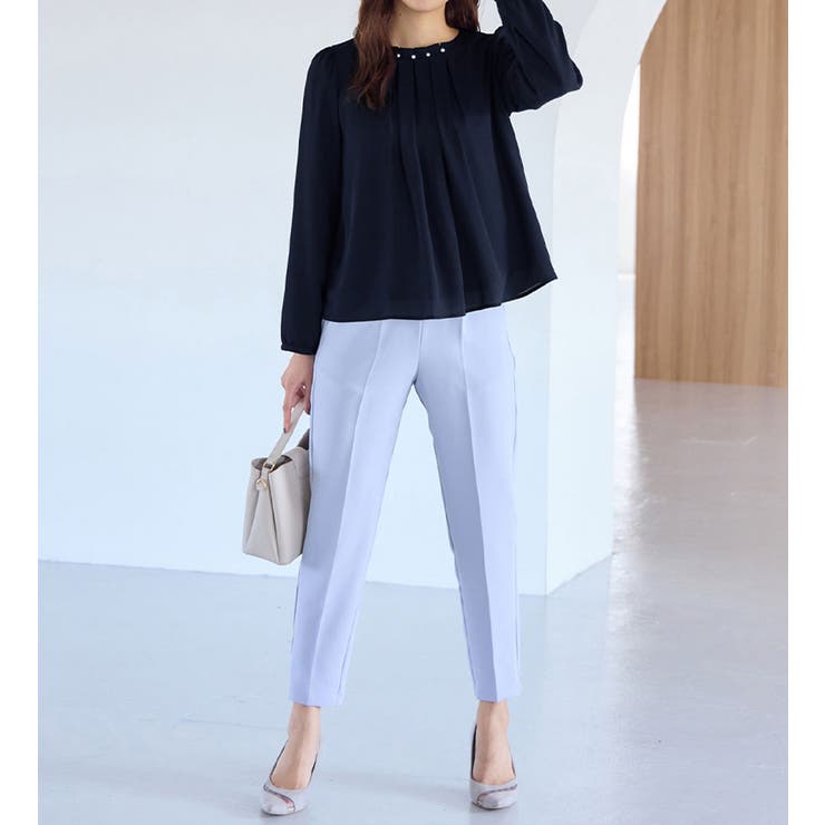 あったか裏地付ネックパールブラウス | alotta | 詳細画像8 