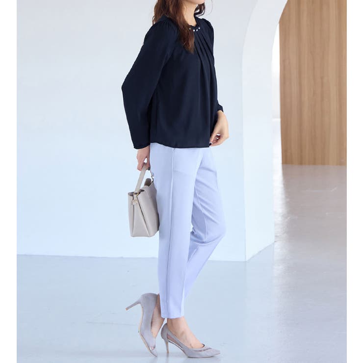 あったか裏地付ネックパールブラウス | alotta | 詳細画像9 