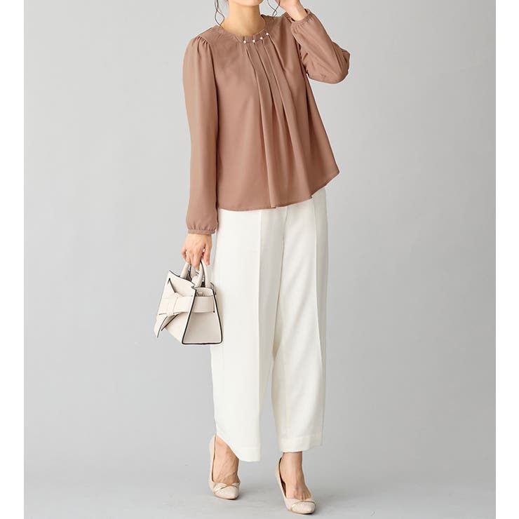 あったか裏地付ネックパールブラウス | alotta | 詳細画像12 