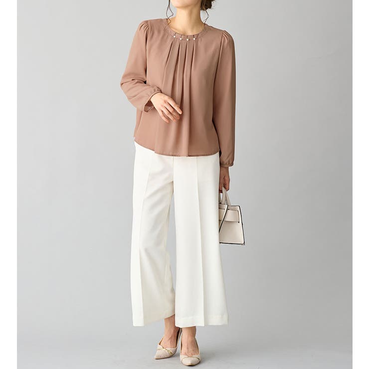 あったか裏地付ネックパールブラウス | alotta | 詳細画像13 