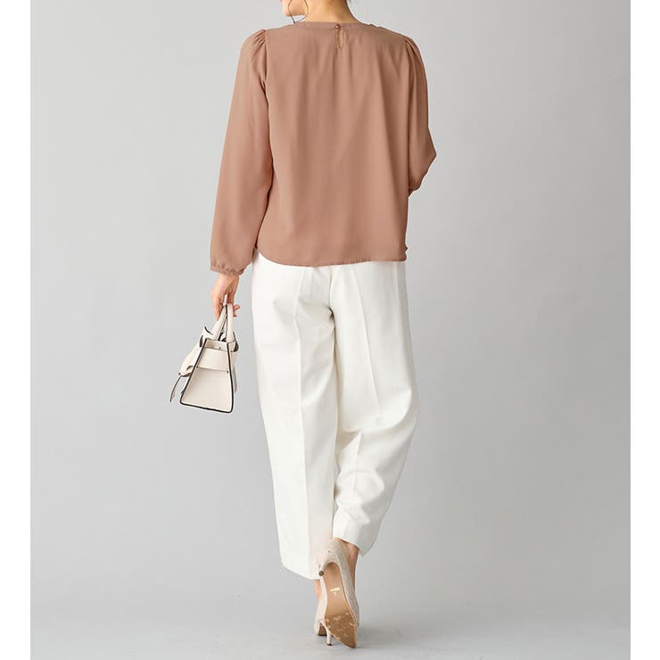 あったか裏地付ネックパールブラウス | alotta | 詳細画像15 