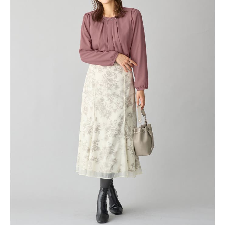 あったか裏地付ネックパールブラウス | alotta | 詳細画像21 