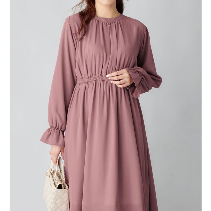 あったか裏地付キャンディー袖ワンピース  | alotta | 詳細画像9 