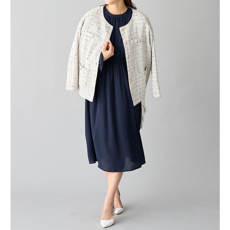 あったか裏地付キャンディー袖ワンピース  | alotta | 詳細画像16 