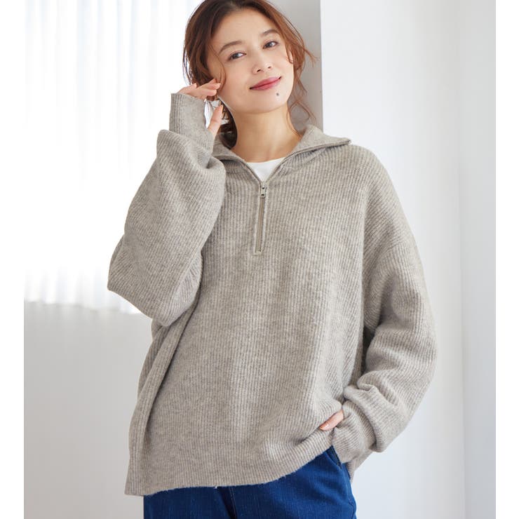 洗えるもちもちハーフジップニット | Viola e Viola | 詳細画像7 