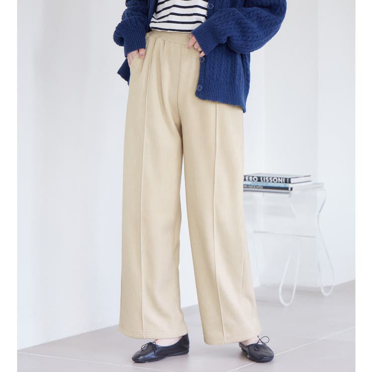 エクリュ | 毛布のような温かさ楽ぽか裏ファーストレートパンツ | Viola e Viola