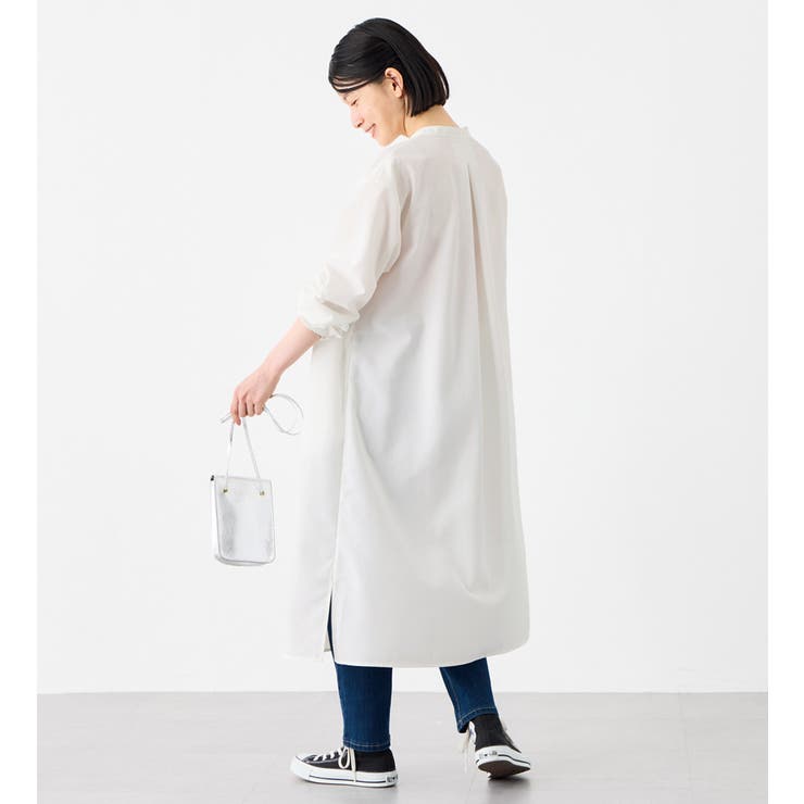 お手入れ簡単羽織に使えるシャツワンピース[品番：ATTW0007338]｜Viola