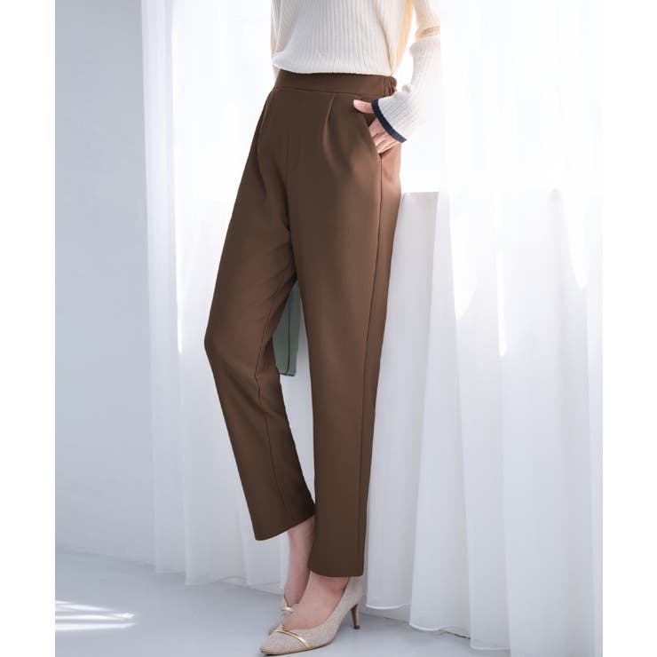 あったか裏起毛カットジョーゼットスリムパンツ | alotta | 詳細画像1 