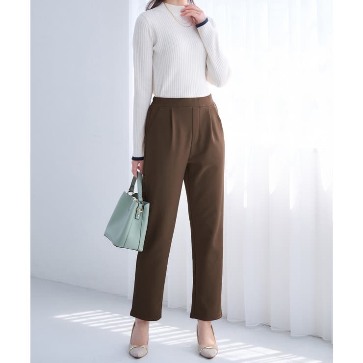 あったか裏起毛カットジョーゼットスリムパンツ | alotta | 詳細画像3 