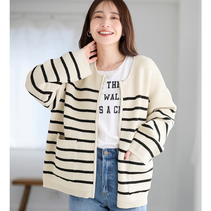 ランタンスリーブジップニットコーディガン | Viola e Viola | 詳細画像1 