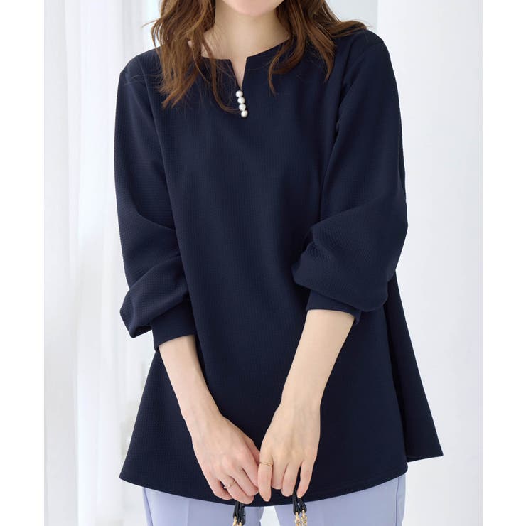 フワぽかエンボス裏起毛チュニック     | alotta | 詳細画像18 