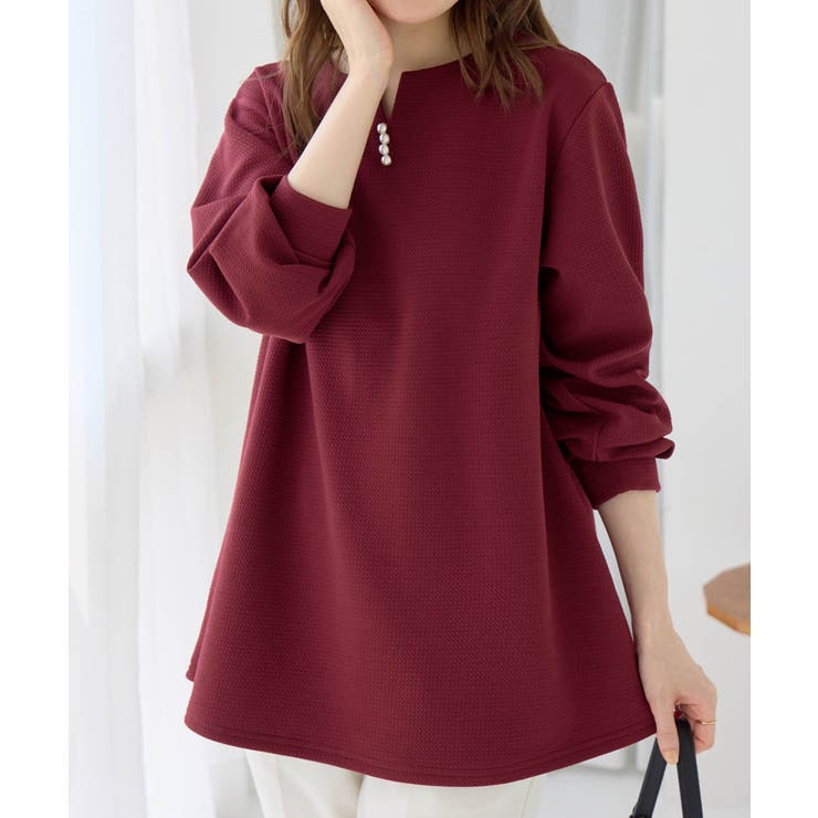 フワぽかエンボス裏起毛チュニック     | alotta | 詳細画像19 