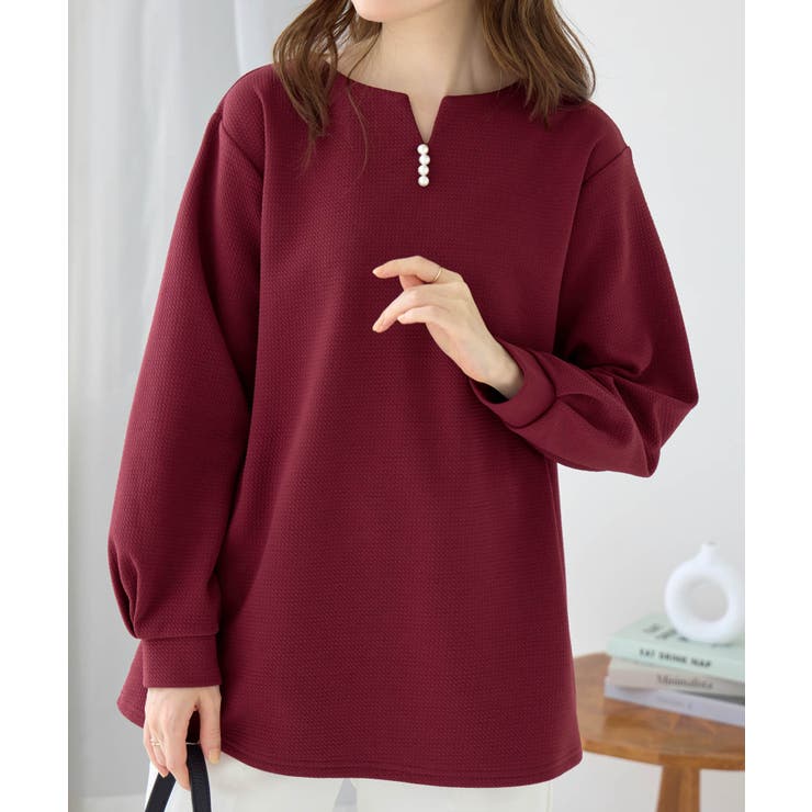 フワぽかエンボス裏起毛チュニック     | alotta | 詳細画像21 