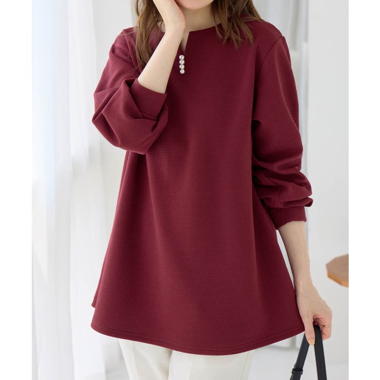 フワぽかエンボス裏起毛チュニック     | alotta | 詳細画像23 