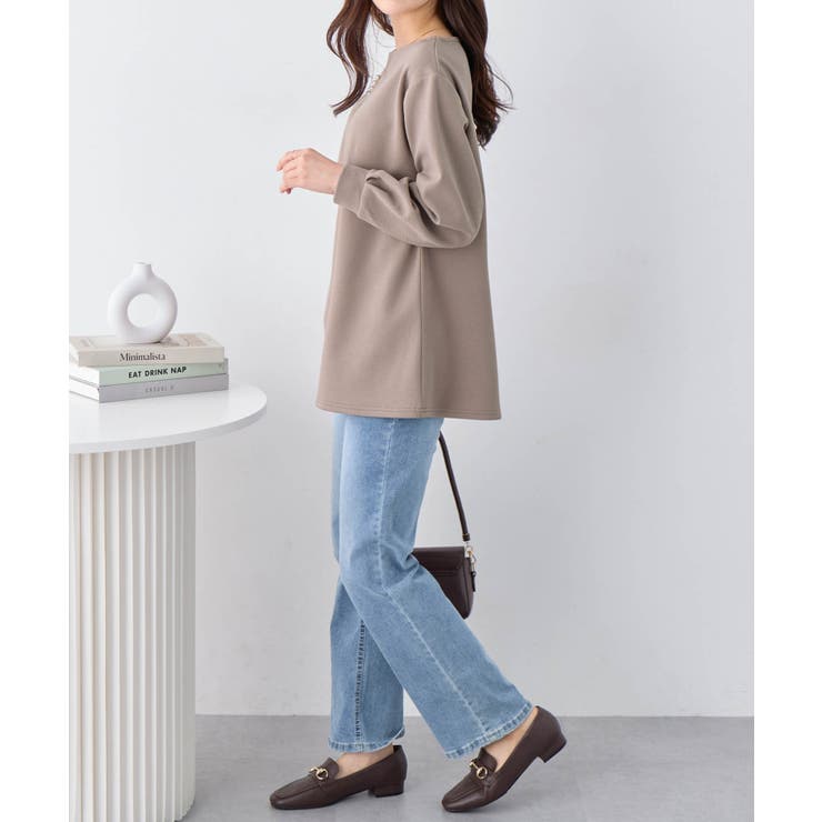 フワぽかエンボス裏起毛チュニック     | alotta | 詳細画像4 