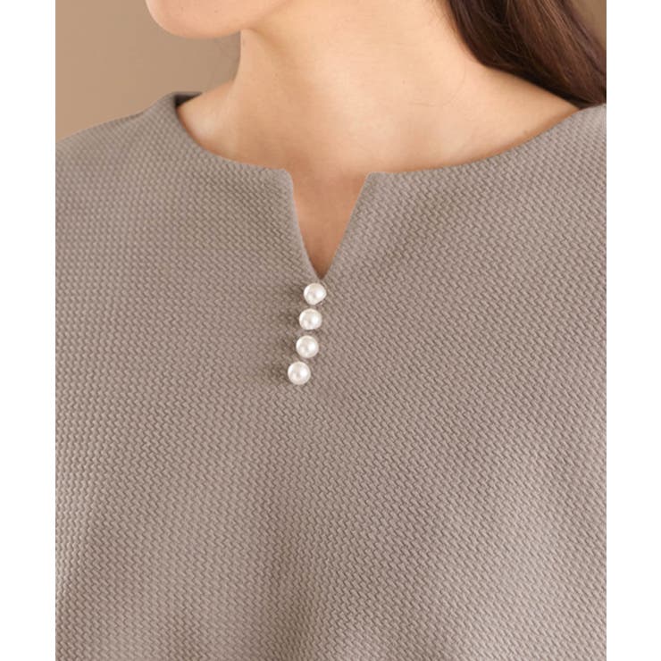 フワぽかエンボス裏起毛チュニック     | alotta | 詳細画像6 