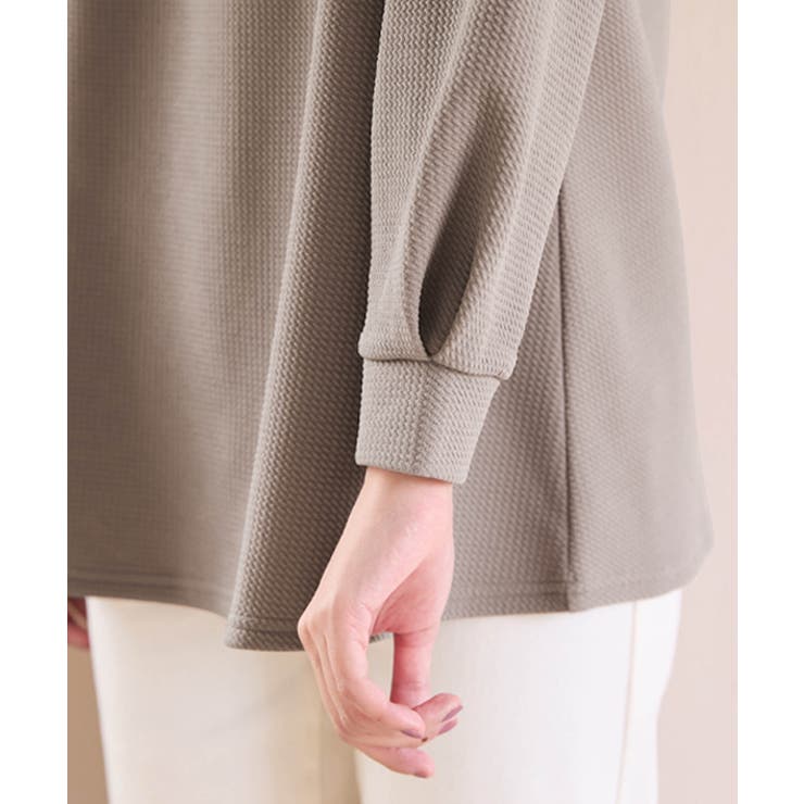 フワぽかエンボス裏起毛チュニック     | alotta | 詳細画像7 