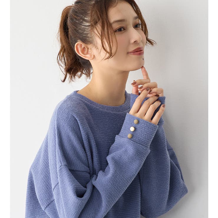 ブークレ裏起毛袖ボタンゆるプルオーバー | Viola e Viola | 詳細画像18 