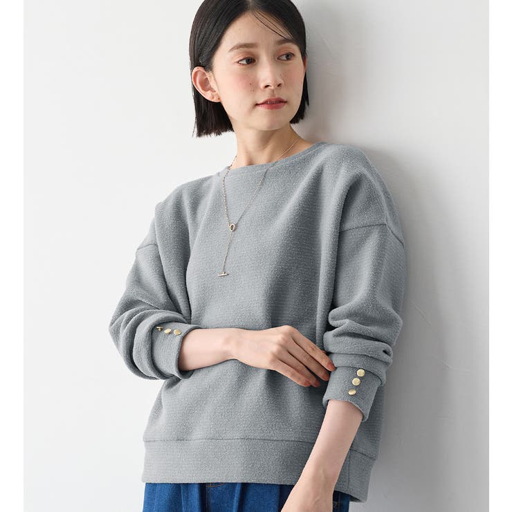 ブークレ裏起毛袖ボタンゆるプルオーバー | Viola e Viola | 詳細画像26 