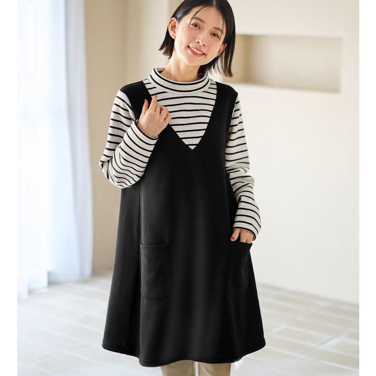 ブラッククロボーダー | あったか裏起毛ジャンスカ風ドッキングワ | Viola e Viola